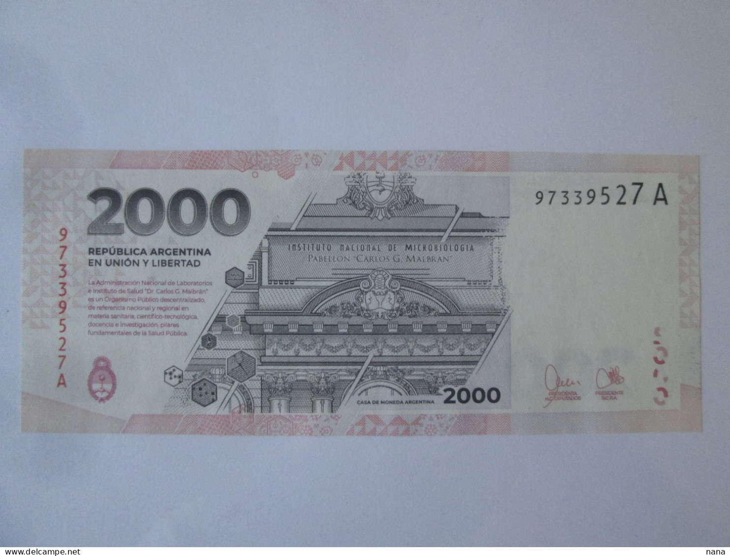 Argentina 2000 Pesos 2023 Banknote UNC,see Pictures - Argentina