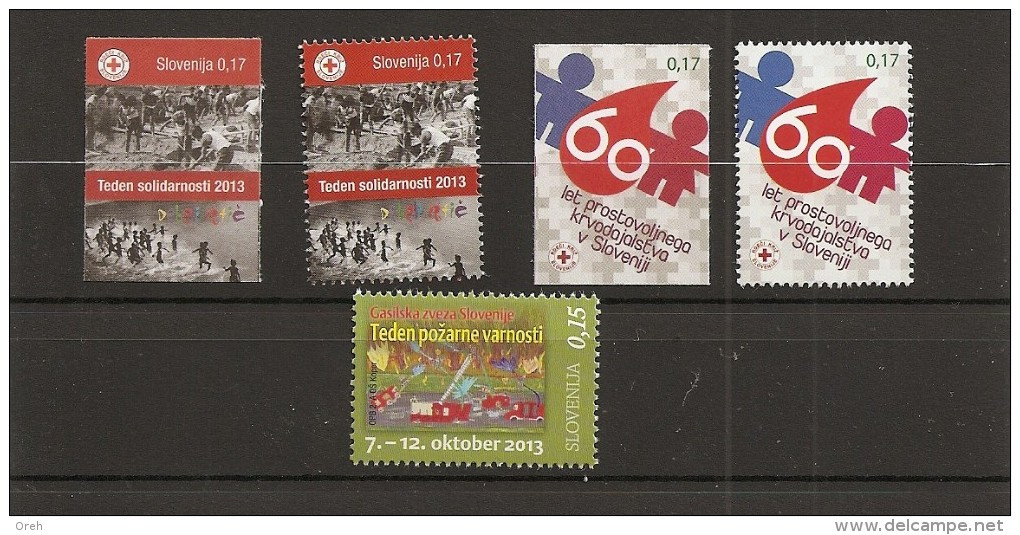 SLOVENIA 2013,RED CROSS,SOLIDARITY,ADITIONAL STAMPS,MNH - Slovénie