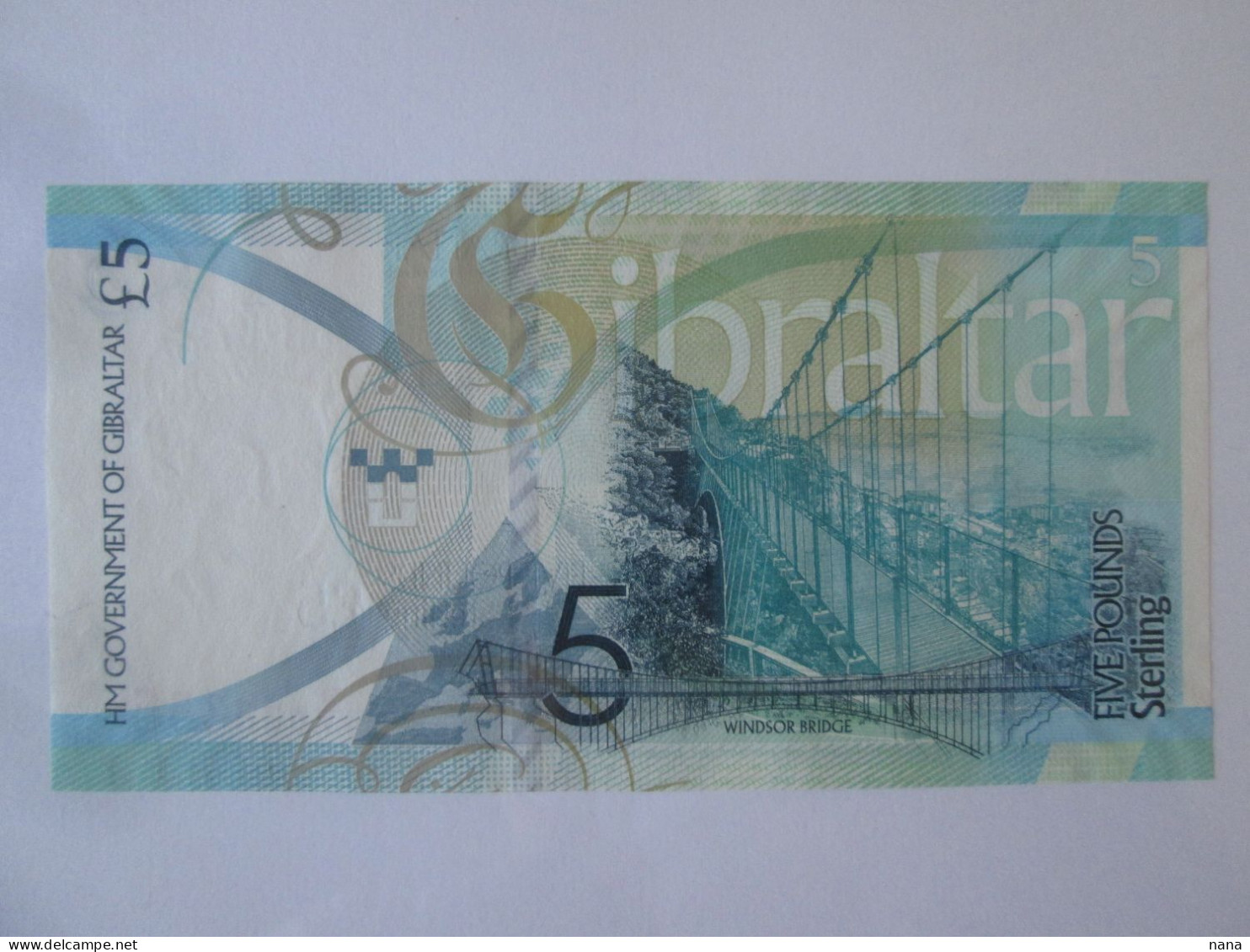 Gibraltar 5 Pounds 2020(2021) Series:033355 AUNC Banknote - Gibraltar