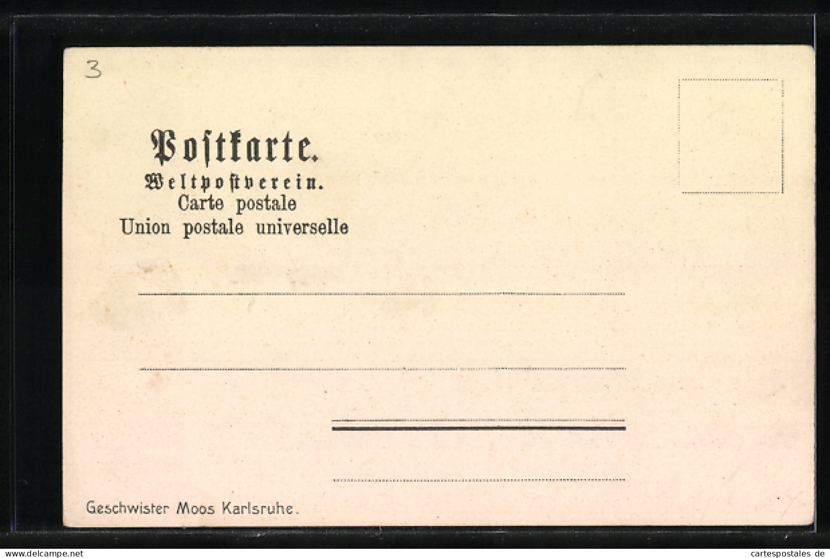 Lithographie Karlsruhe, Schwarzwaldhaus & Lauterberg  - Karlsruhe