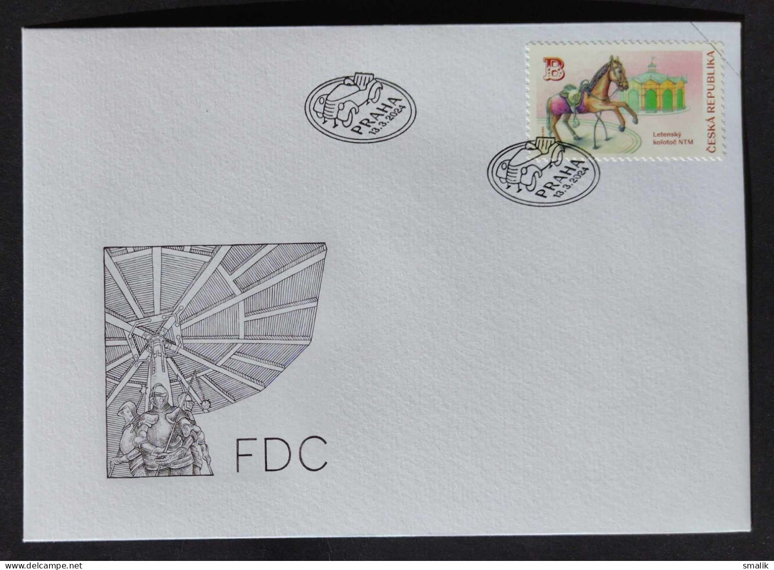 CZECH REPUBLIC 2024 FDC - The Letna Carrousel, Wooden Horse, First Day Cover - FDC