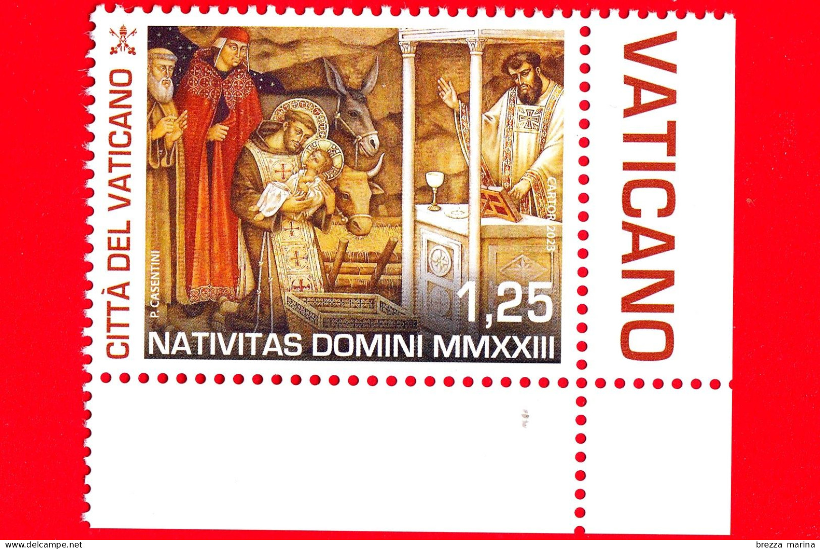 Nuovo - MNH - VATICANO - 2023 - Santo Natale - “San Francesco Celebra A Greccio La Festa Del Presepe” – 1.25 - Neufs