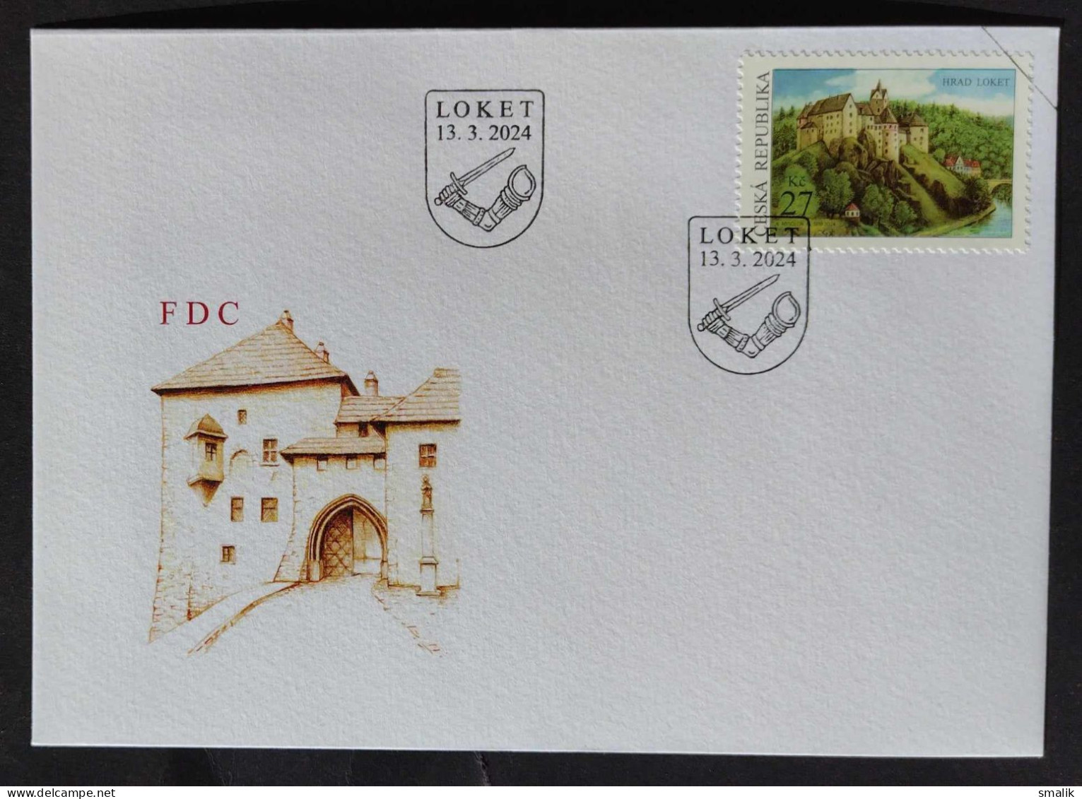 CZECH REPUBLIC 2024 FDC - LOKET CASTLE, Beauties Of Our Country, First Day Cover - FDC