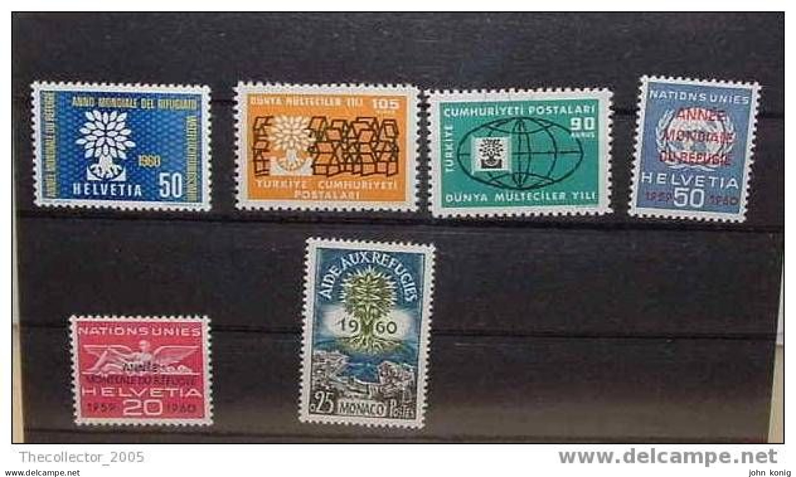 ANNO DEL RIFUGIATO-REFUGEE YEAR- SET OF 6 - SVIZZERA-MONACO-SWITZERLAND-HELVETIA - Vluchtelingen