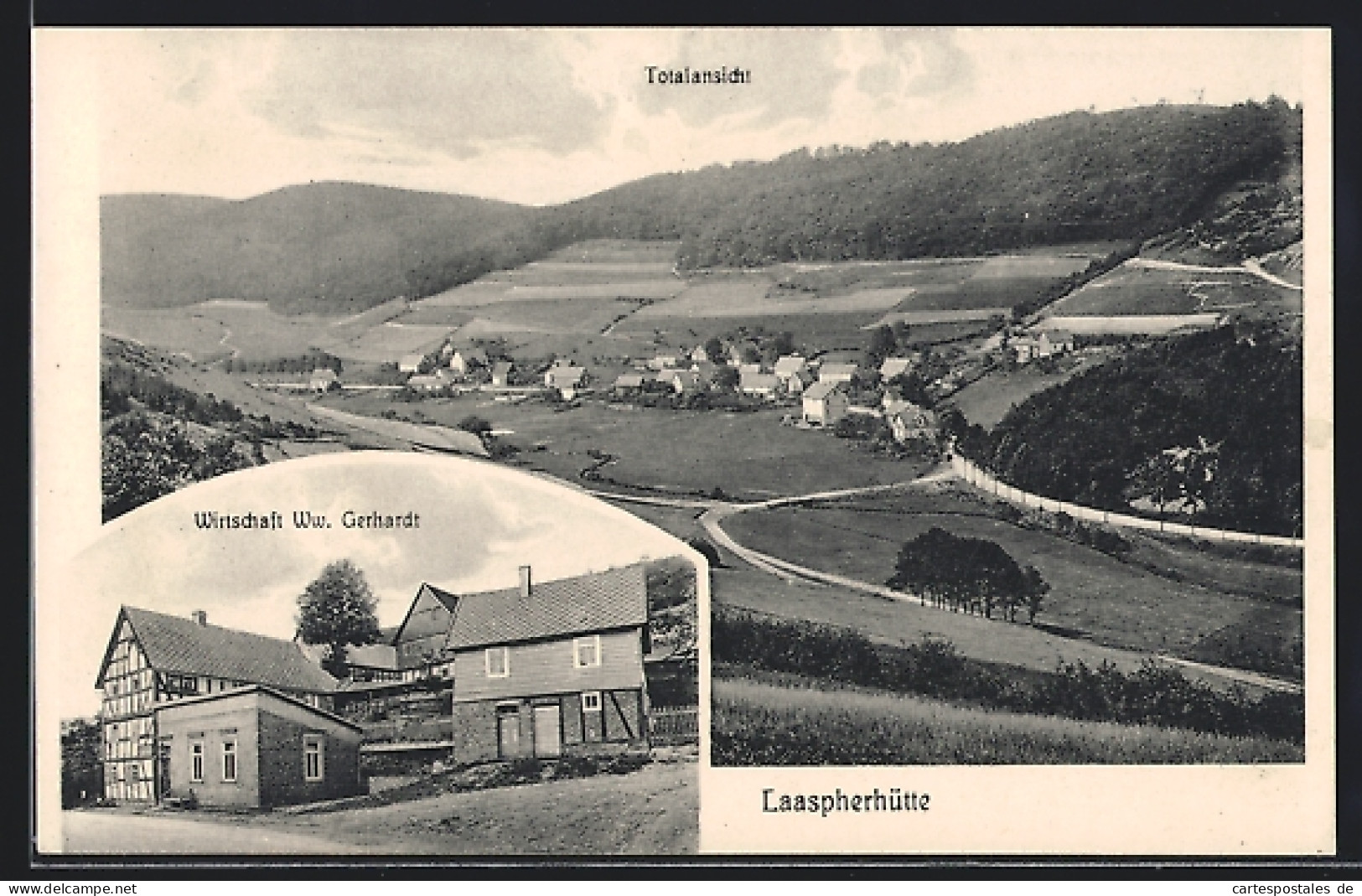 AK Laaspherhütte, Gasthaus Ww. Gerhardt Mit Umgebung, Totalansicht  - Bad Laasphe