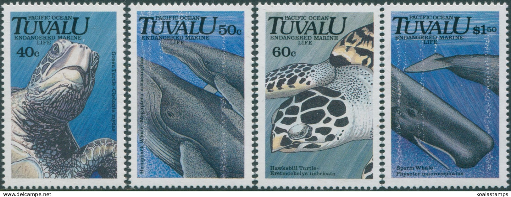 Tuvalu 1991 SG605-608 Endangered Marine Life Set MNH - Tuvalu