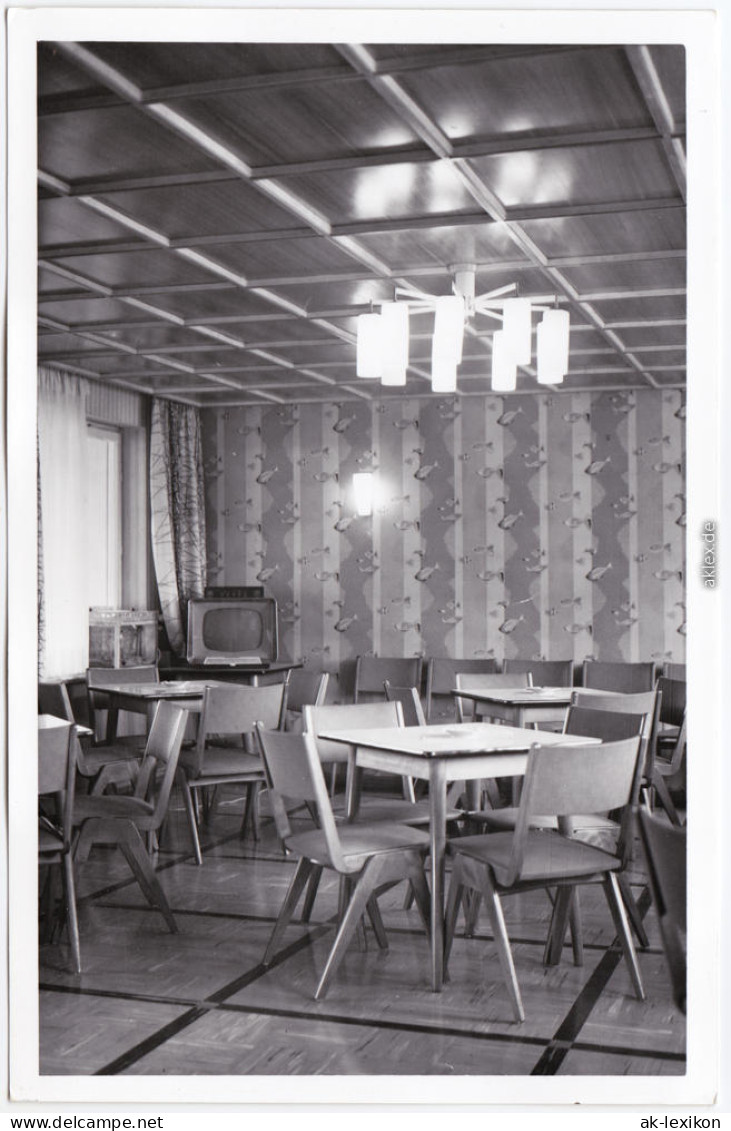 Ansichtskarte  Essensraum Pausenraum Innen Mit TV 1955 Privatfoto - Unclassified