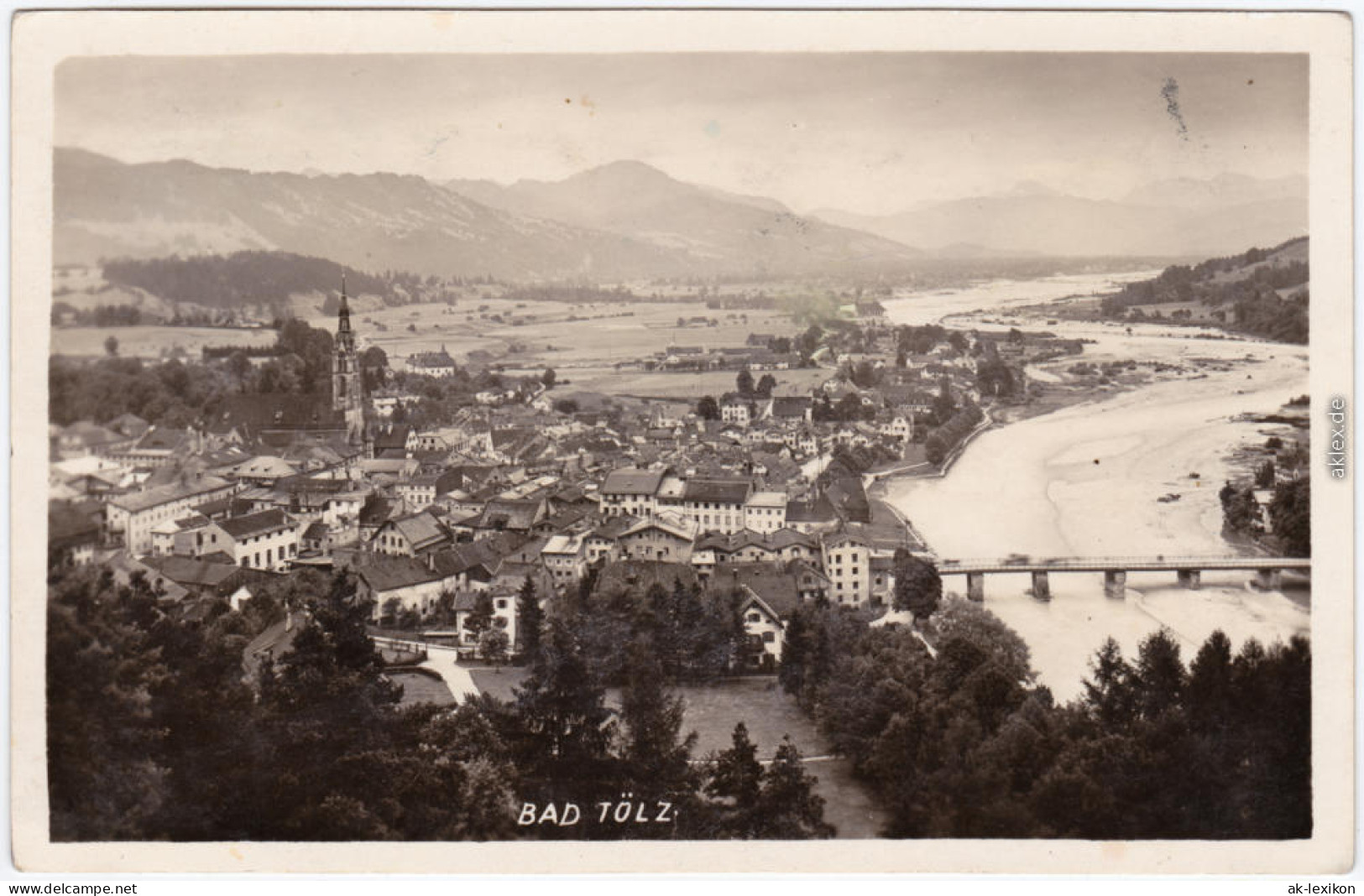 Bad Tölz Blick über Die Stadt Foto Ansihtskarte  1932 - Bad Toelz