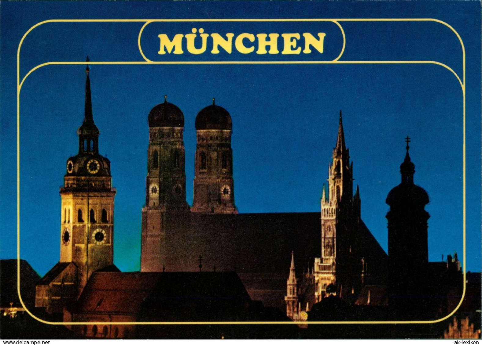 Ansichtskarte München Frauenkirche, Alter Peter, Rathaus Bei Nacht 1991 - München