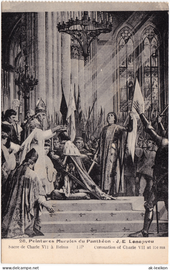 Ansichtskarte  J. E Lenepveu Sacre De Charle VII à Reims - Panthéon 1930 - 1900-1949