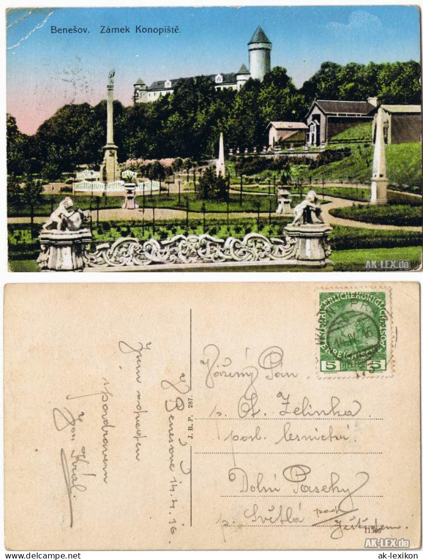 Konopiště-Beneschau Benešov Schloss Konopischt (Zamek Konopiště) Gel. 1916 - Tchéquie