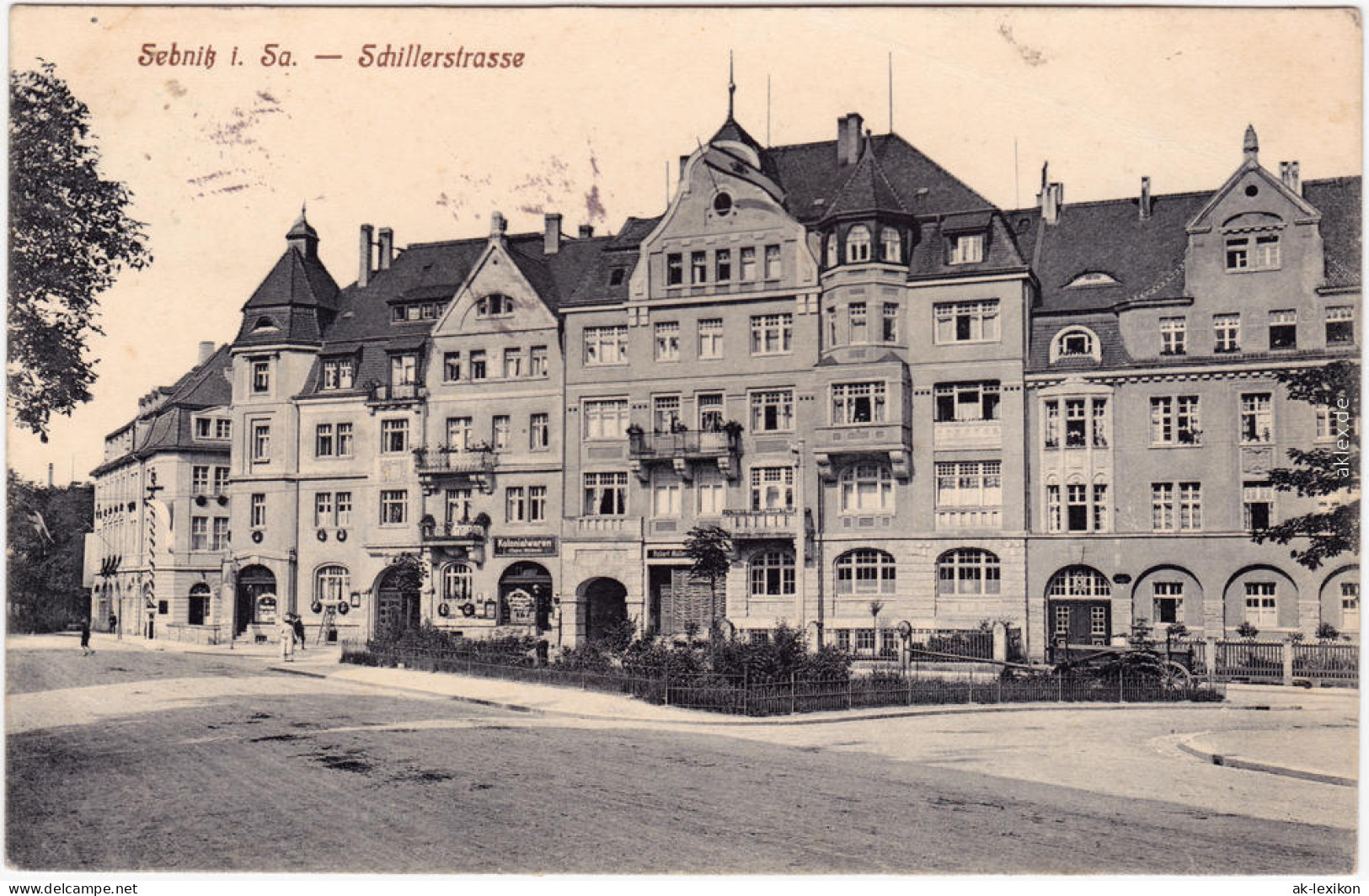 Sebnitz Partie In Der Schillerstraße Ansichtskarte  1913 - Sebnitz