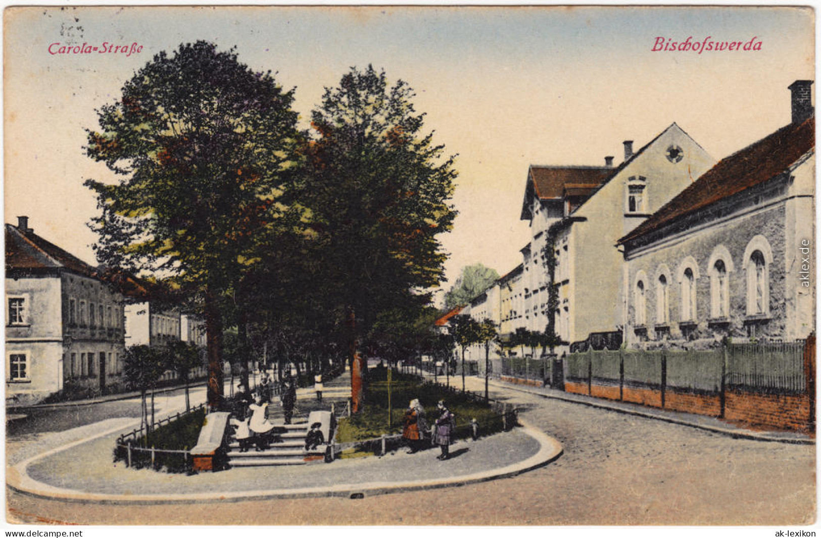 Bischofswerda Carolastraße Ansichtskarte 1928 - Bischofswerda