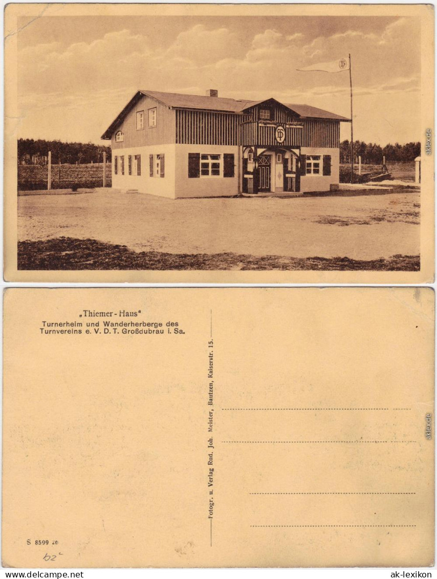 Großdubrau Thiemer Haus Des Turnvereins Oberlausitz B Baruth Bautzen  1922 - Grossdubrau Wulka Dubrawa
