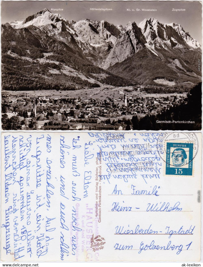 Garmisch-Partenkirchen Panorama Mit Alpspitze, Höllentalspitzen 1955 - Garmisch-Partenkirchen