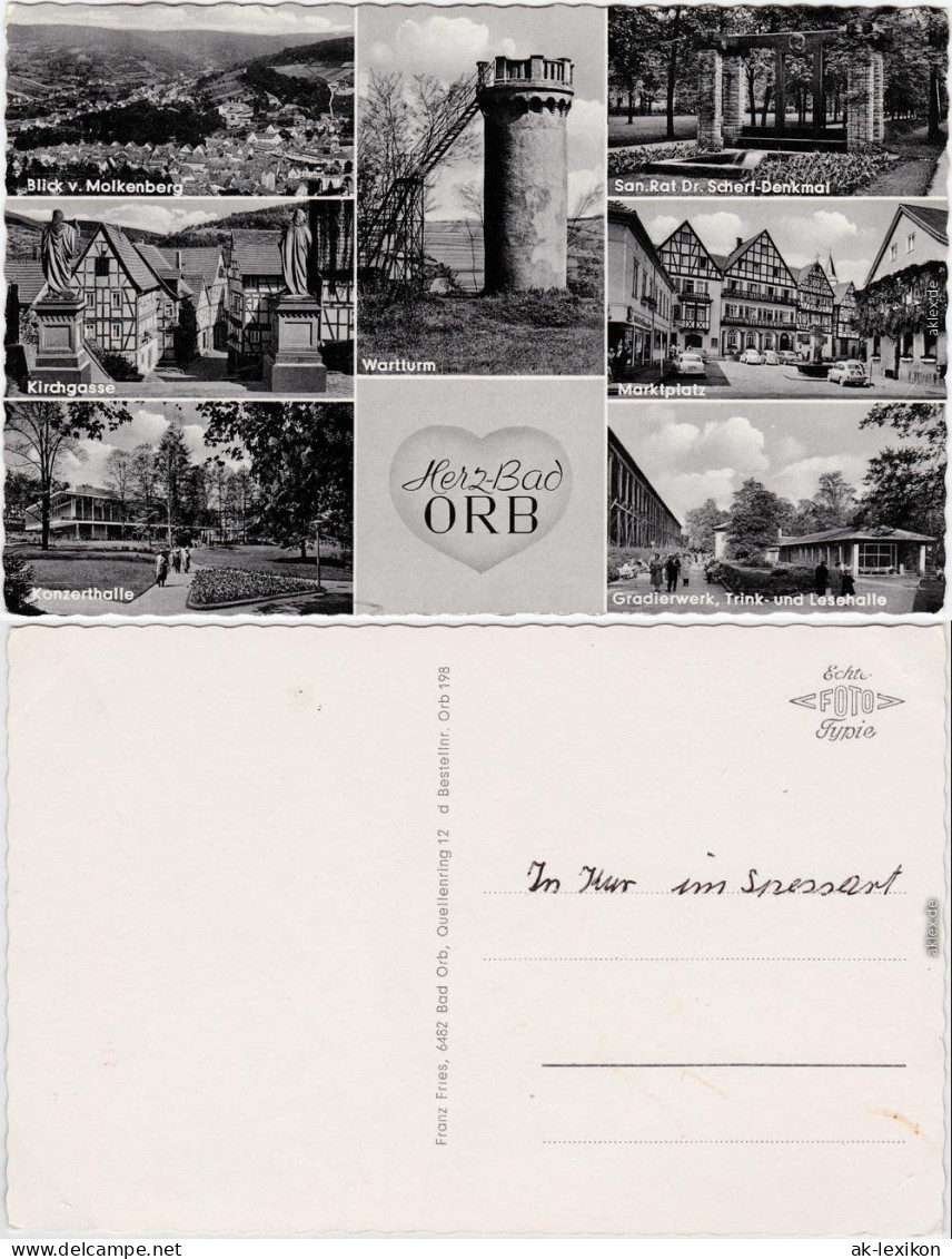 Bad Orb Kirchgasse, Wartturm, Konzerthalle, Kuranlage 1965 - Bad Orb