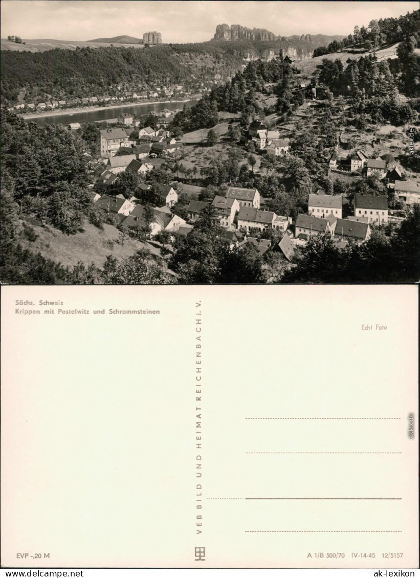 Postelwitz Bad Schandau Krippen Mit Postelwitz Und Schrammsteinen  1970 - Bad Schandau