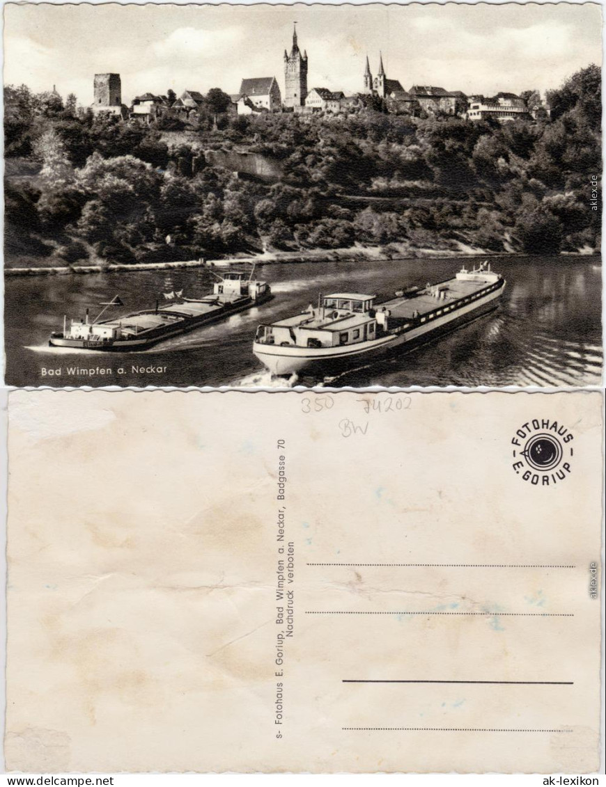 Bad Wimpfen Neckar Mit Schlepper   Ansichtskarte LK Heilbronn 1968 - Bad Wimpfen