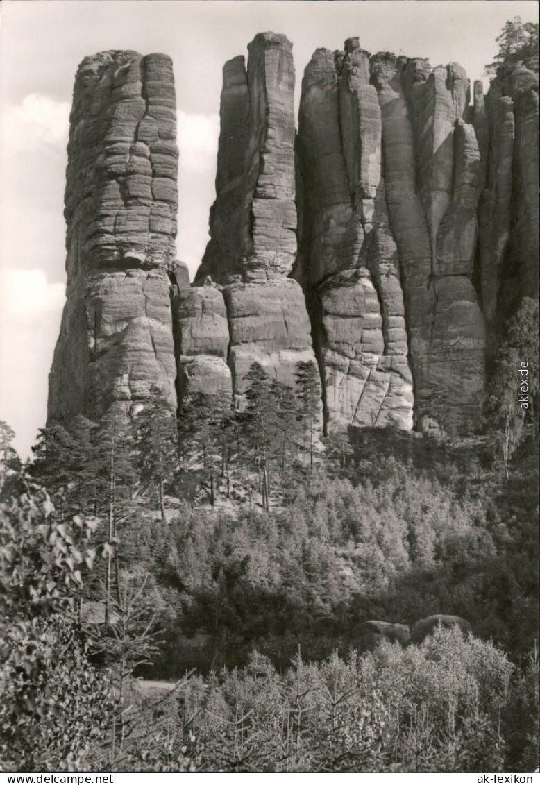 Bad Schandau Schrammsteine - Bloßstock, Kreuzturm, Morsche, Zinne, 1972 - Bad Schandau