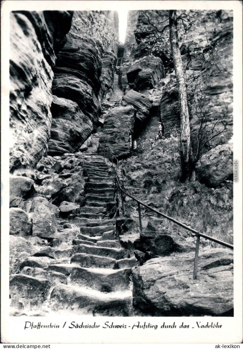 Pfaffendorf Königstein Sächsische Schweiz Pfaffenstein Aufstieg   Vadelöhr 1975 - Koenigstein (Saechs. Schw.)