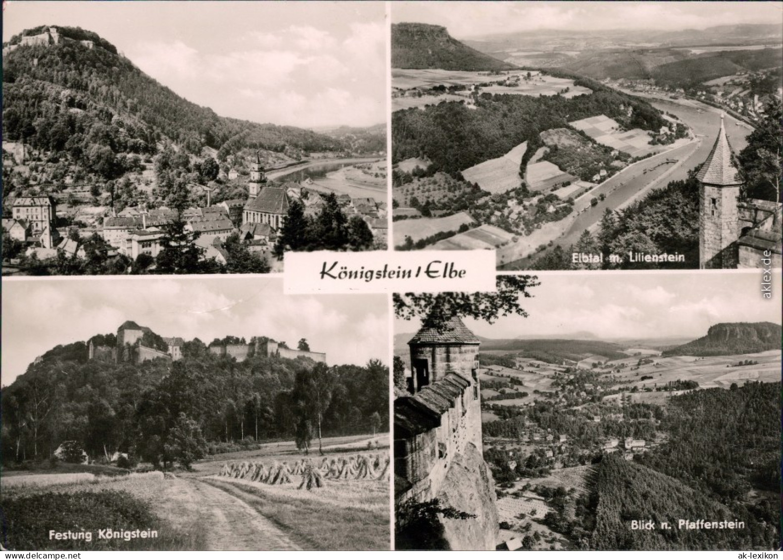 Pfaffendorf Königstein Sächsische Schweiz Lilienstein, Festung Königstein  1963 - Bad Schandau