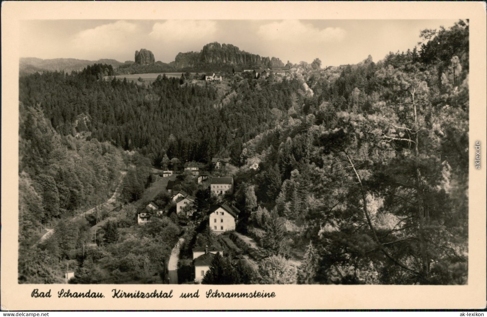 Bad Schandau Panorama-Ansicht, Kirnitzschtal Und Schrammsteine 1956 - Kirnitzschtal