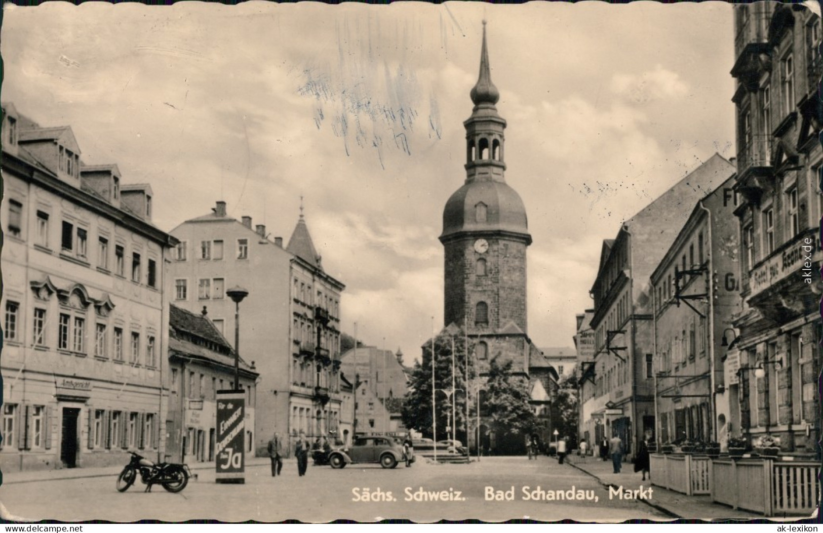 Bad Schandau Marktplatz Einheit Deutschland Ja Littfassäule 
1959 - Bad Schandau