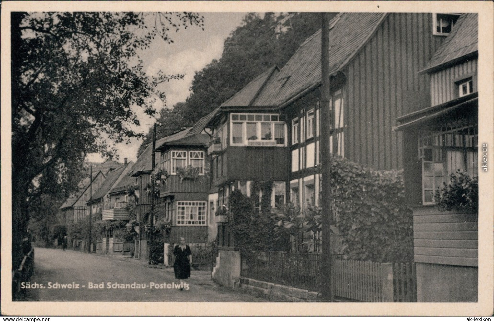 Postelwitz Bad Schandau Straße Ansichtskarte 1985 - Bad Schandau