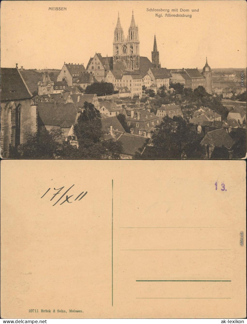 Meißen Schlossberg Mit Dom Und Kgl. Albrechtsburg 1914 - Meissen