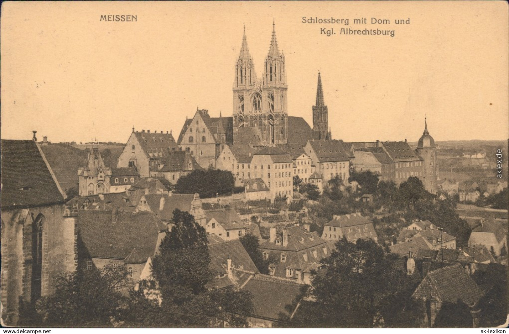 Meißen Schlossberg Mit Dom Und Kgl. Albrechtsburg 1914 - Meissen