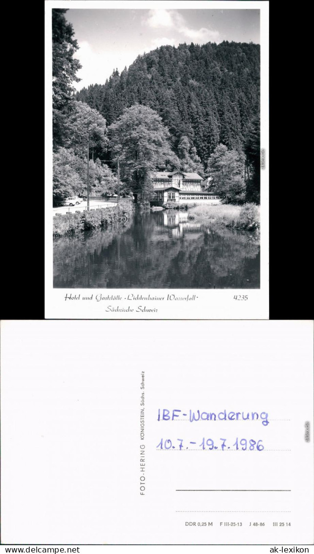 Kirnitzschtal Hotel Lichtenhainer Wasserfall - Außenansicht 1986 - Kirnitzschtal