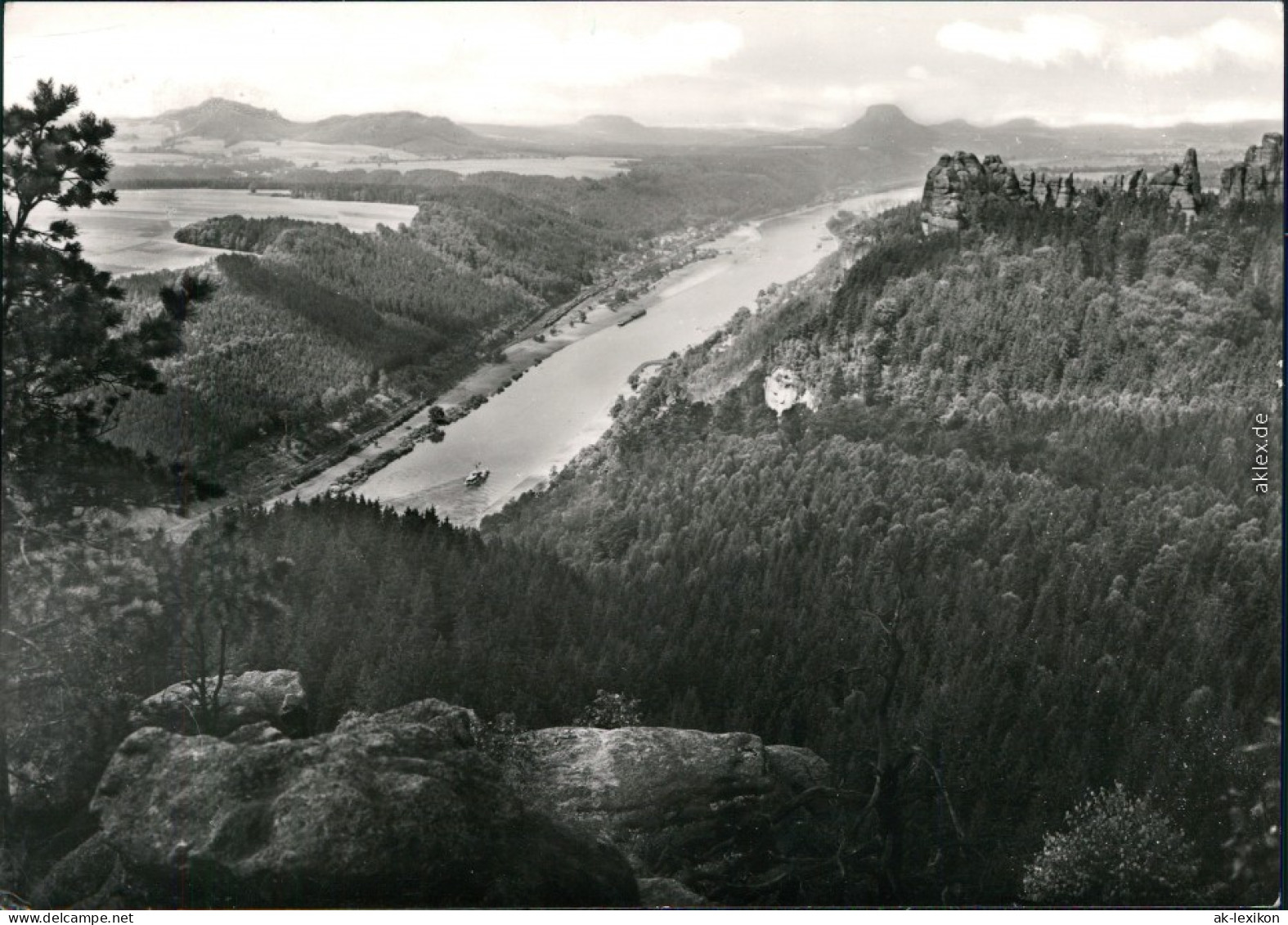 Bad Schandau Blick Ins Elbtal Mit Schrammsteinen 1975 - Bad Schandau