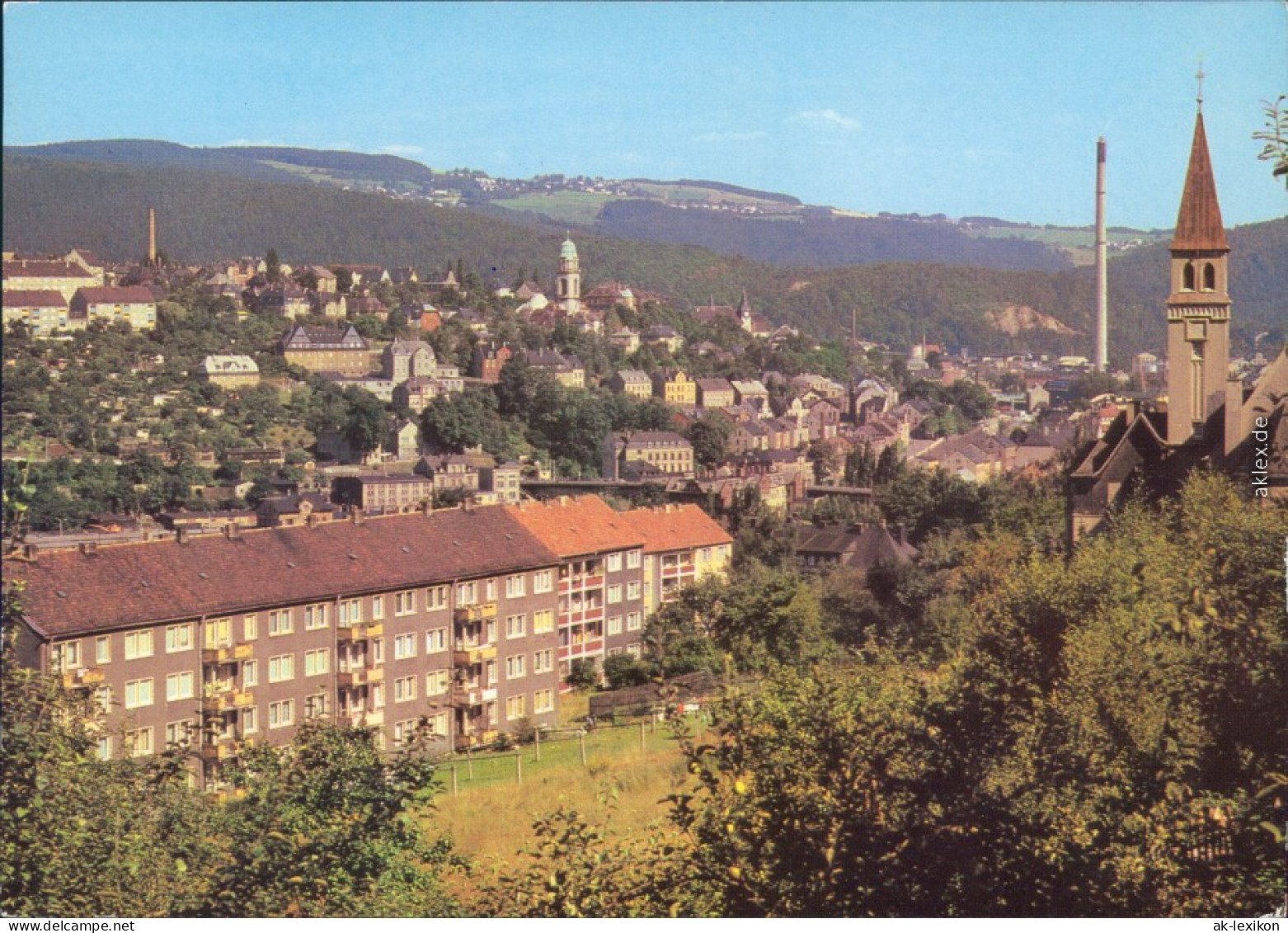 Ansichtskarte Aue (Erzgebirge) Panorama-Ansicht 1980 - Aue