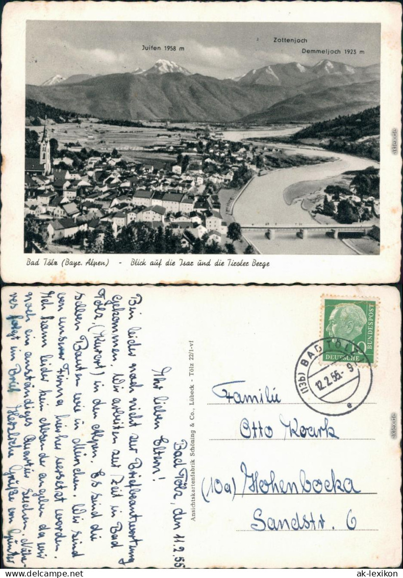 Ansichtskarte Bad Tölz Panorama-Ansicht 1955 - Bad Toelz