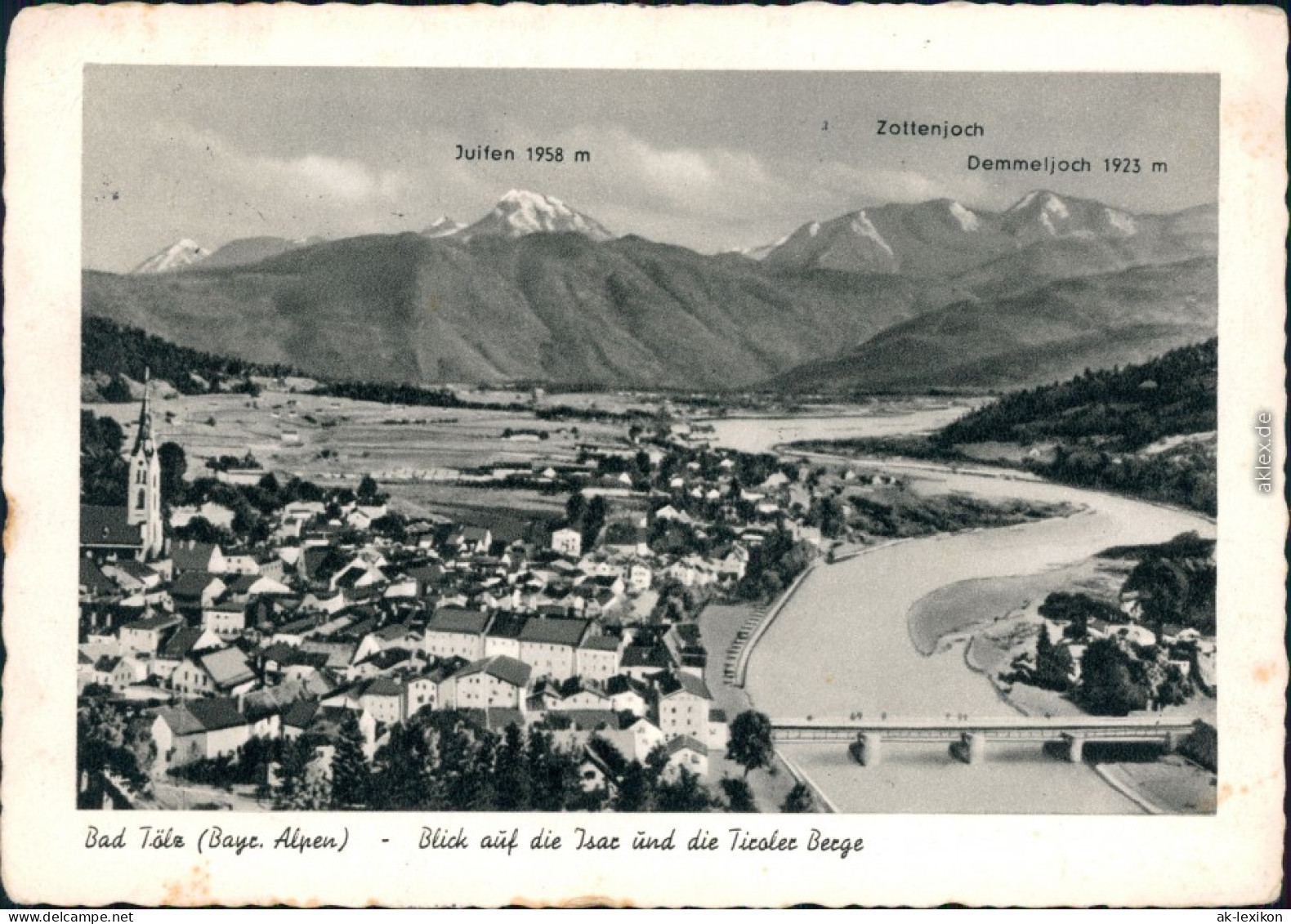 Ansichtskarte Bad Tölz Panorama-Ansicht 1955 - Bad Toelz