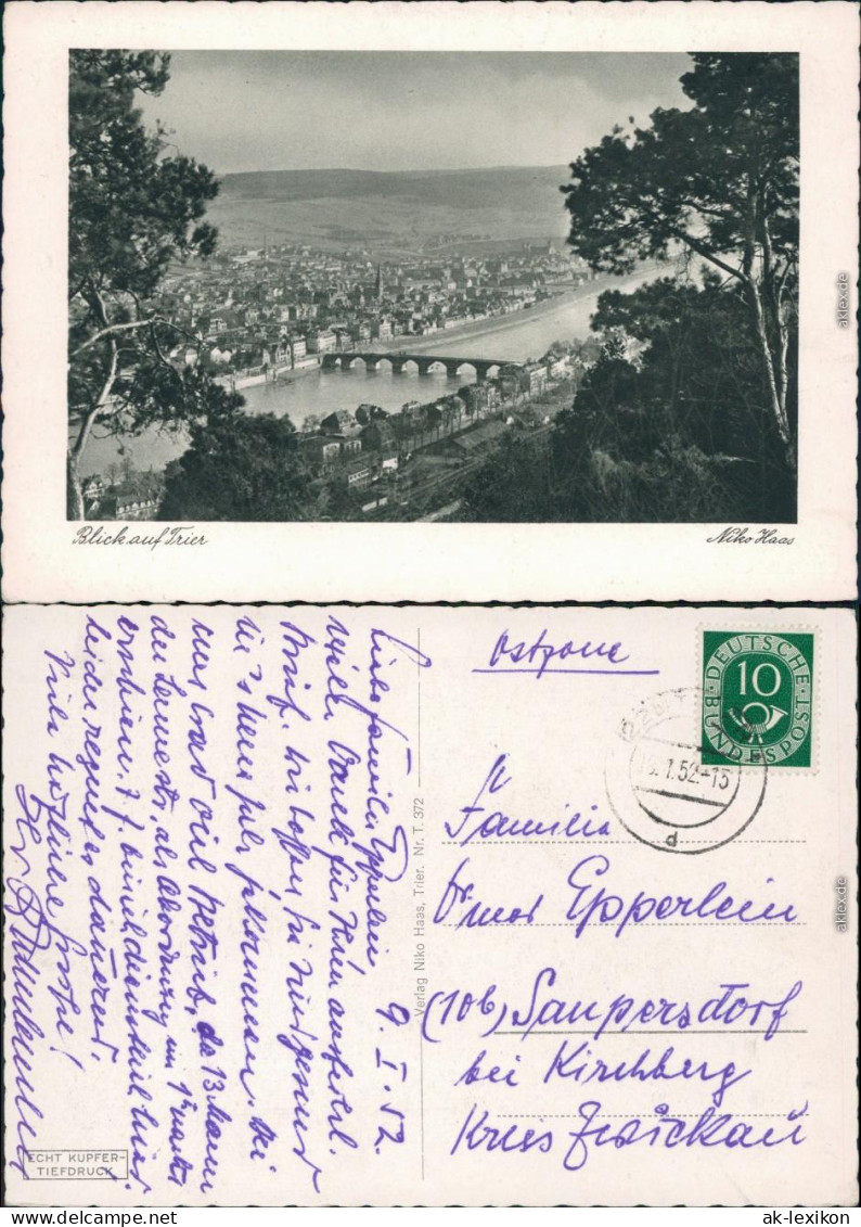 Ansichtskarte Ansichtskarte Trier Panorama-Ansicht 1952 - Trier