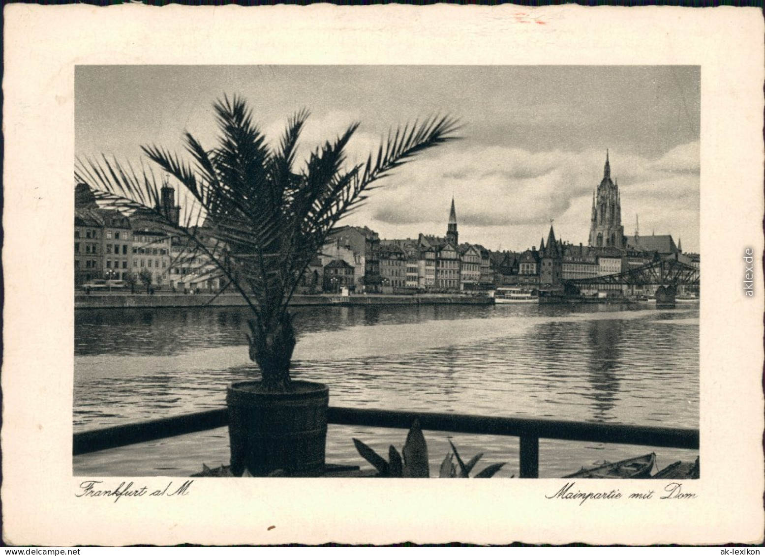 Ansichtskarte Frankfurt Am Main Mainpartie Mit Dom 1951 - Frankfurt A. Main