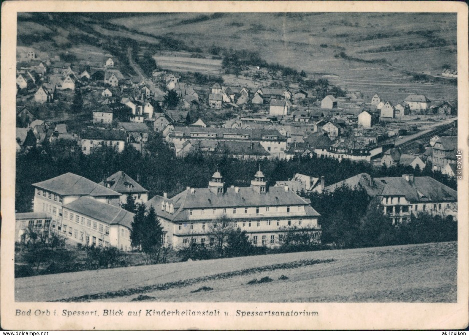 Bad Orb Panorama Mit Blick Auf Kinderheilanstalt Und Spessartsanatorium 1954 - Bad Orb