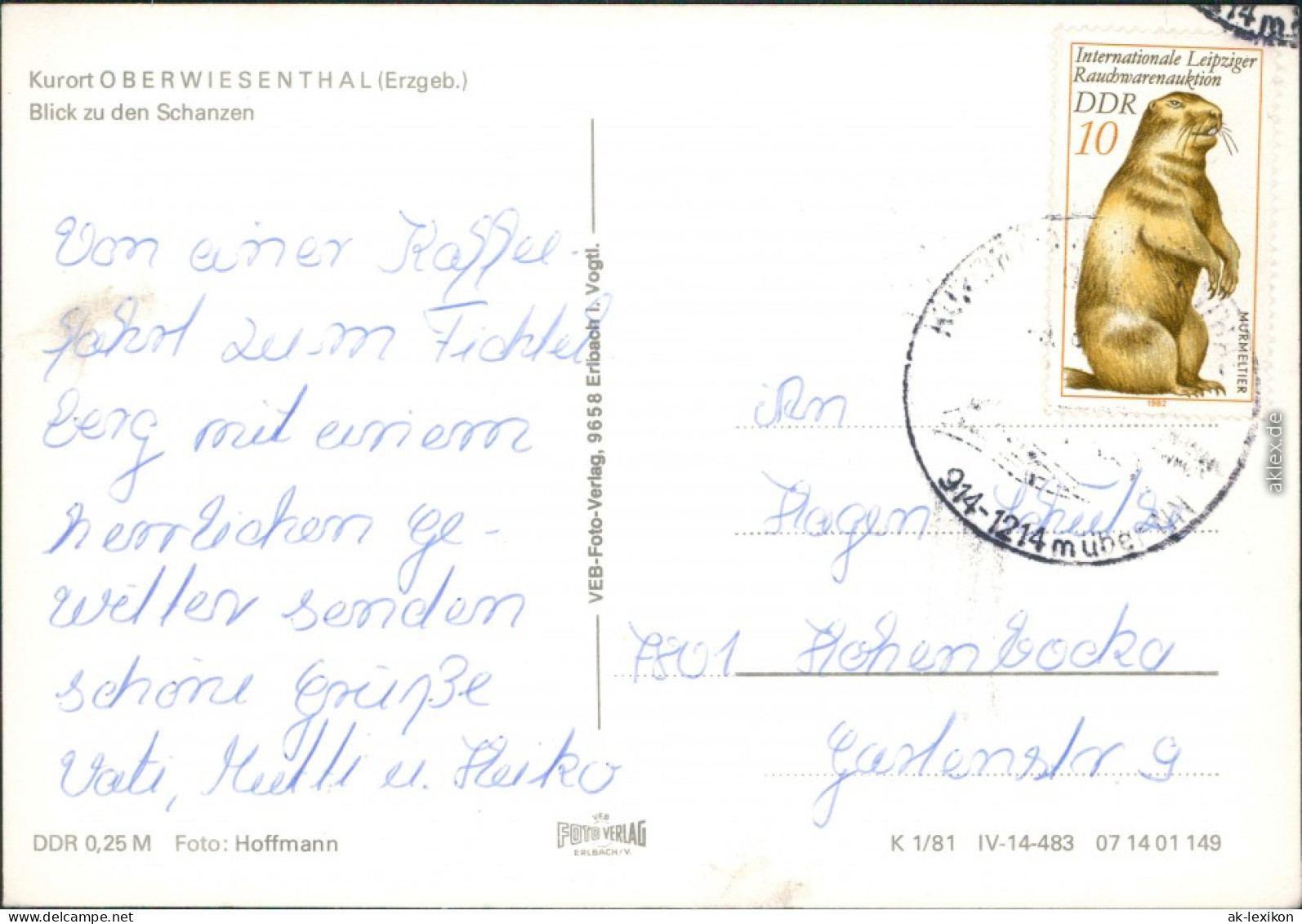 Ansichtskarte Oberwiesenthal Spungschanzen 1981 - Oberwiesenthal