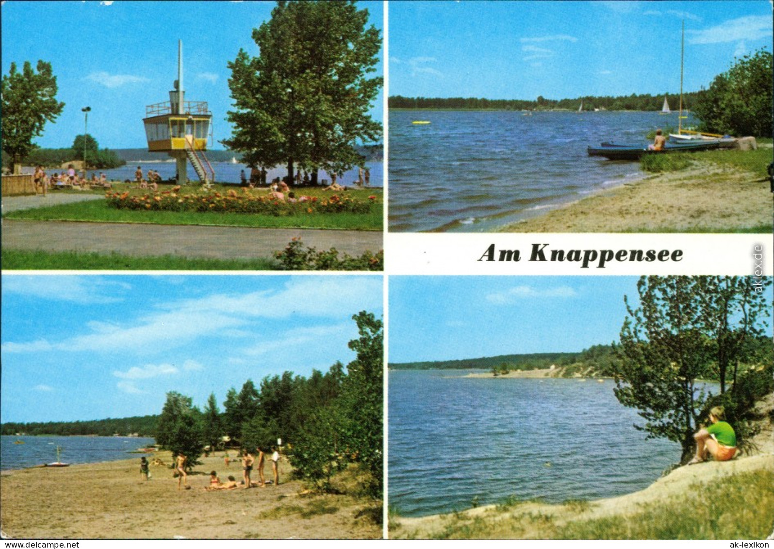 Ansichtskarte Groß Särchen-Lohsa Łaz Knappensee Badestrand 1980 - Lohsa