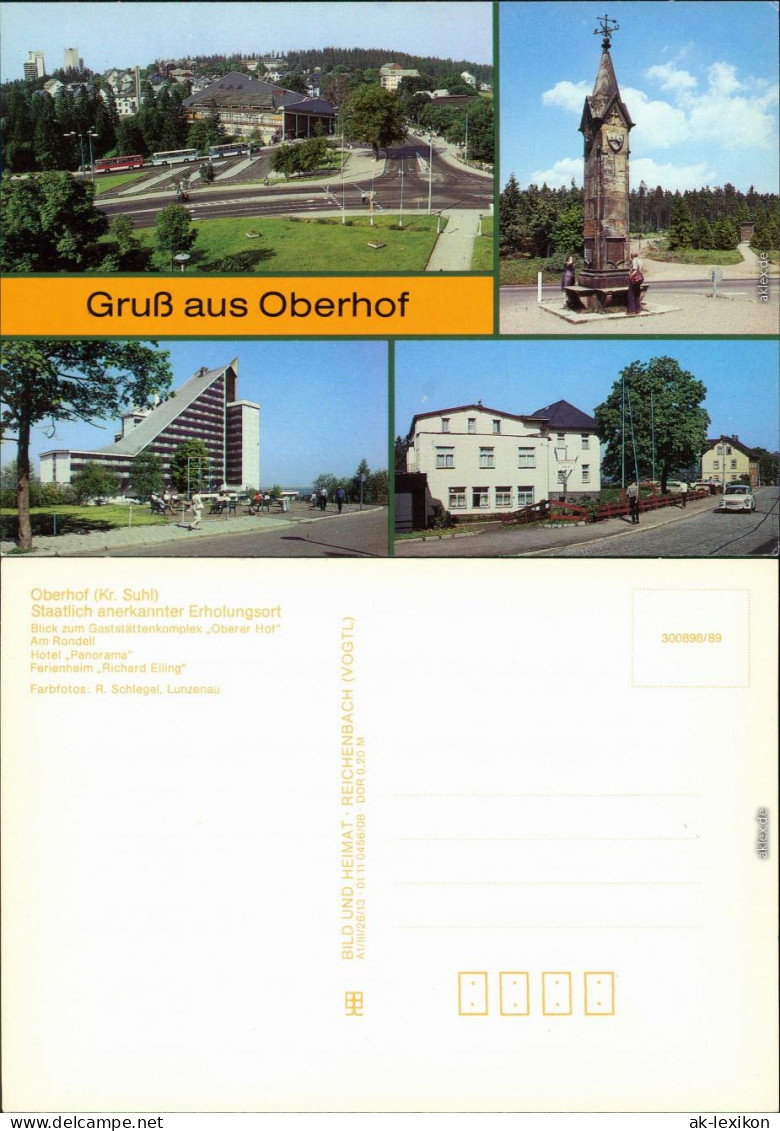 Oberhof (Thüringen) Gaststättenkomplex Oberer Hof, Am Rondell,  1989 - Oberhof