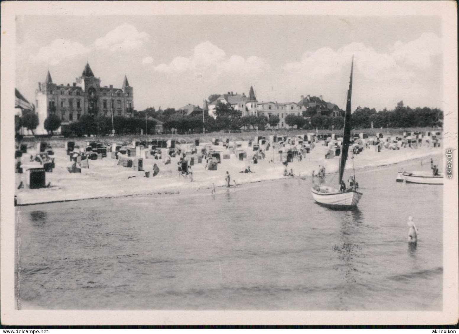 Ansichtskarte Ansichtskarte Zinnowitz Weststrand 1955 - Zinnowitz