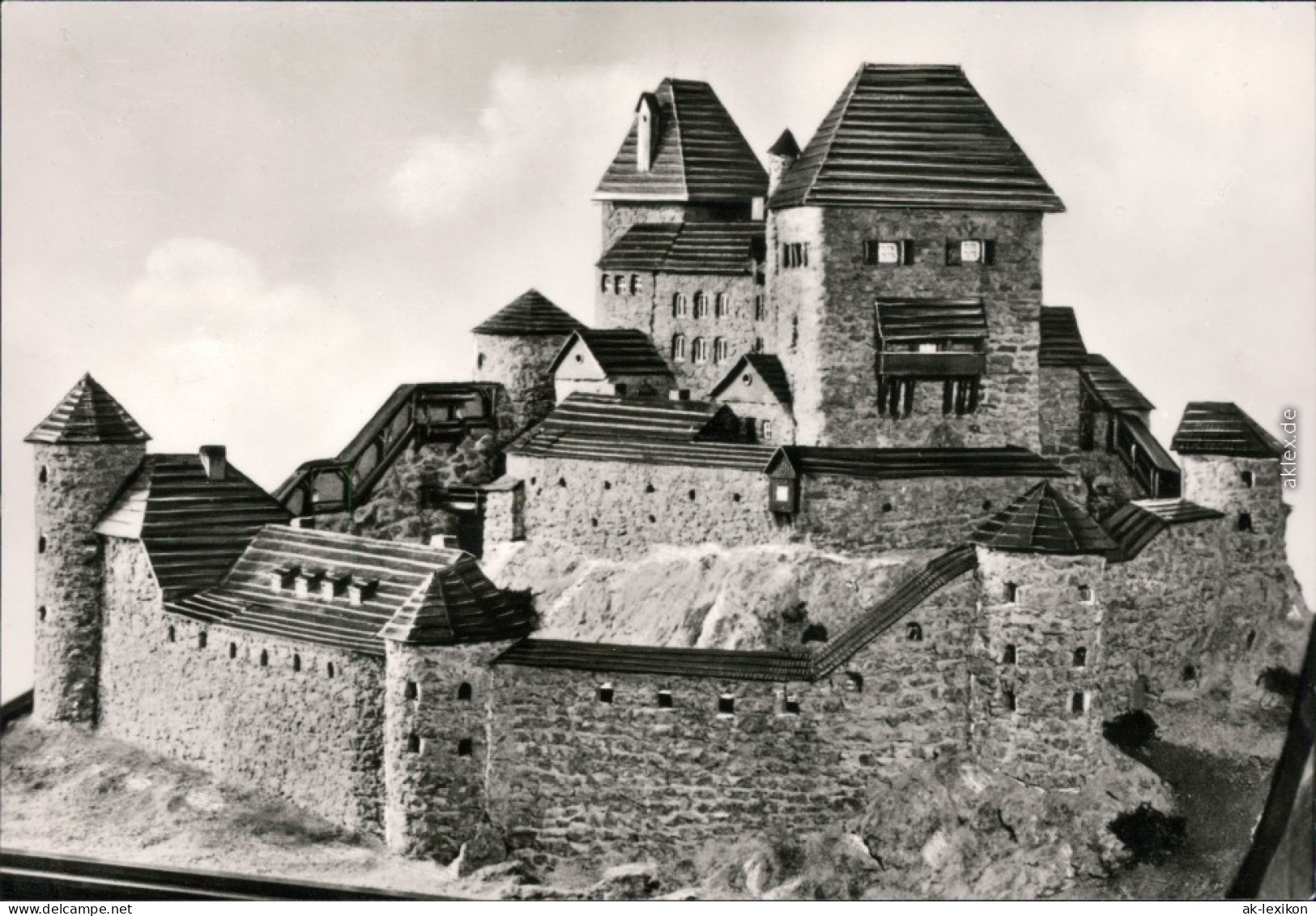 Ansichtskarte Frauenstein (Erzgebirge) Burgruine - Rekonstrucktionsmodell 1978 - Frauenstein (Erzgeb.)