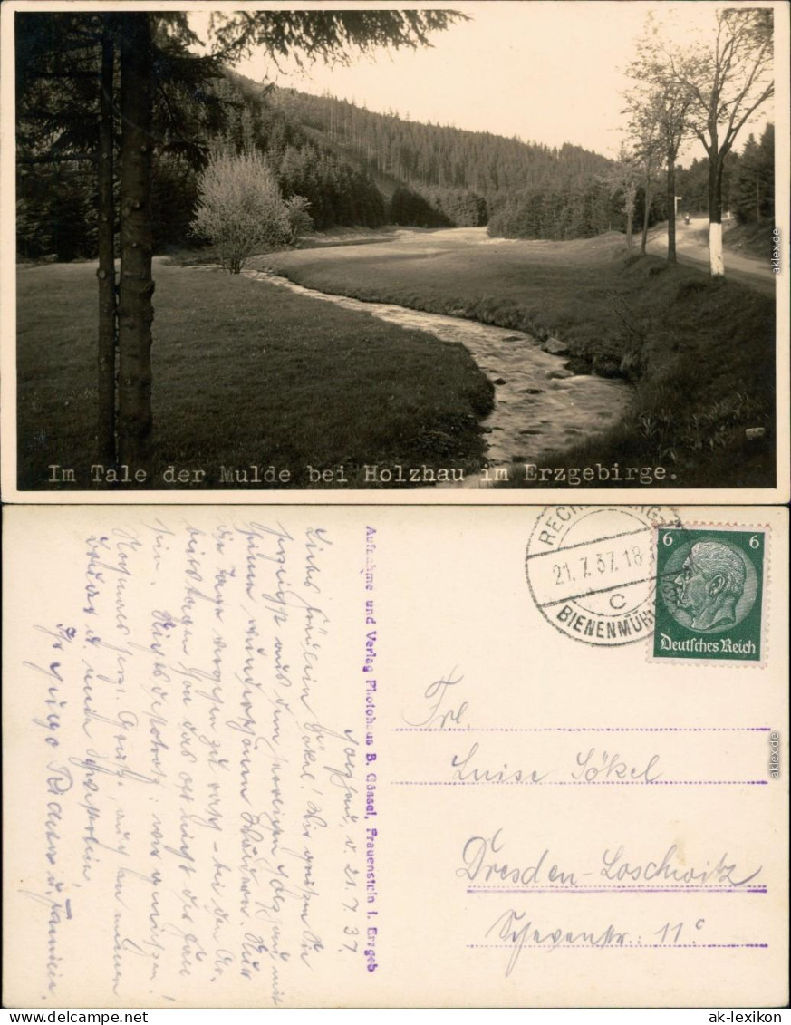 Ansichtskarte Holzhau-Rechenberg-Bienenmühle Im Tale Der Mule - Straße 1937  - Holzhau