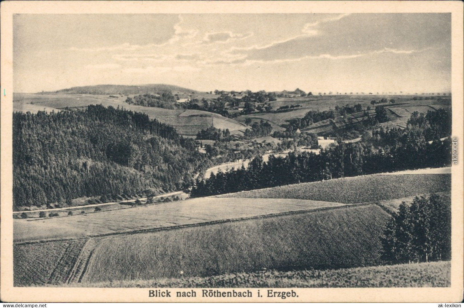 Ansichtskarte Röthenbach Klingenberg Erzgebirge Blick Auf Die Stadt 1922 - Klingenberg (Sachsen)