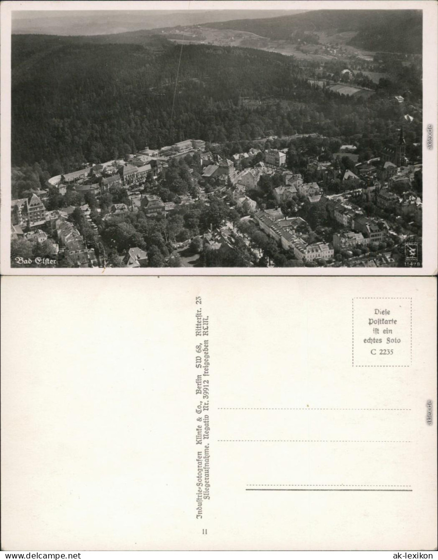 Ansichtskarte Bad Elster Luftaufnahme 1942 - Bad Elster