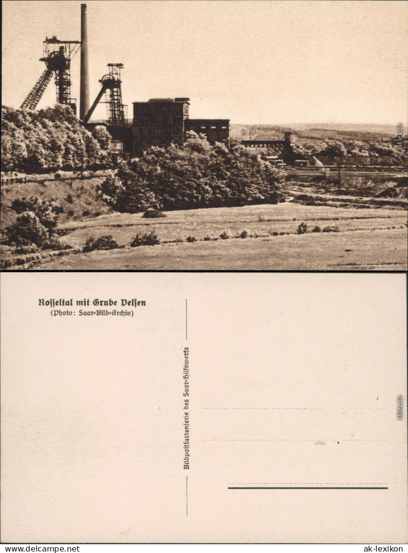 Ansichtskarte Klarenthal-Saarbrücken Grube Velsen 1935  - Saarbrücken