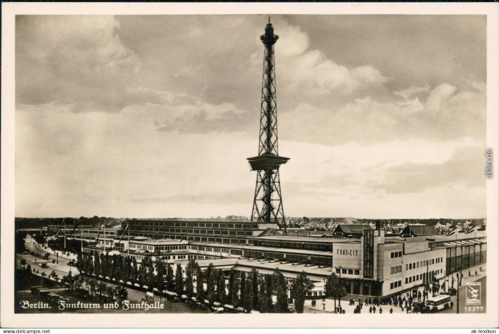 Ansichtskarte Charlottenburg-Berlin Funkturm Und Funkhalle 1934  - Charlottenburg