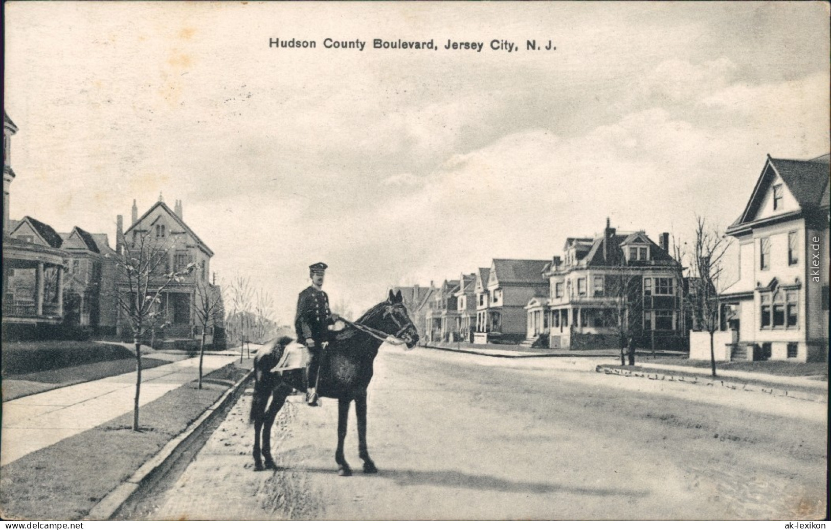Ansichtskarte Jersey City Hudson County Boulevard 1917  - Sonstige & Ohne Zuordnung