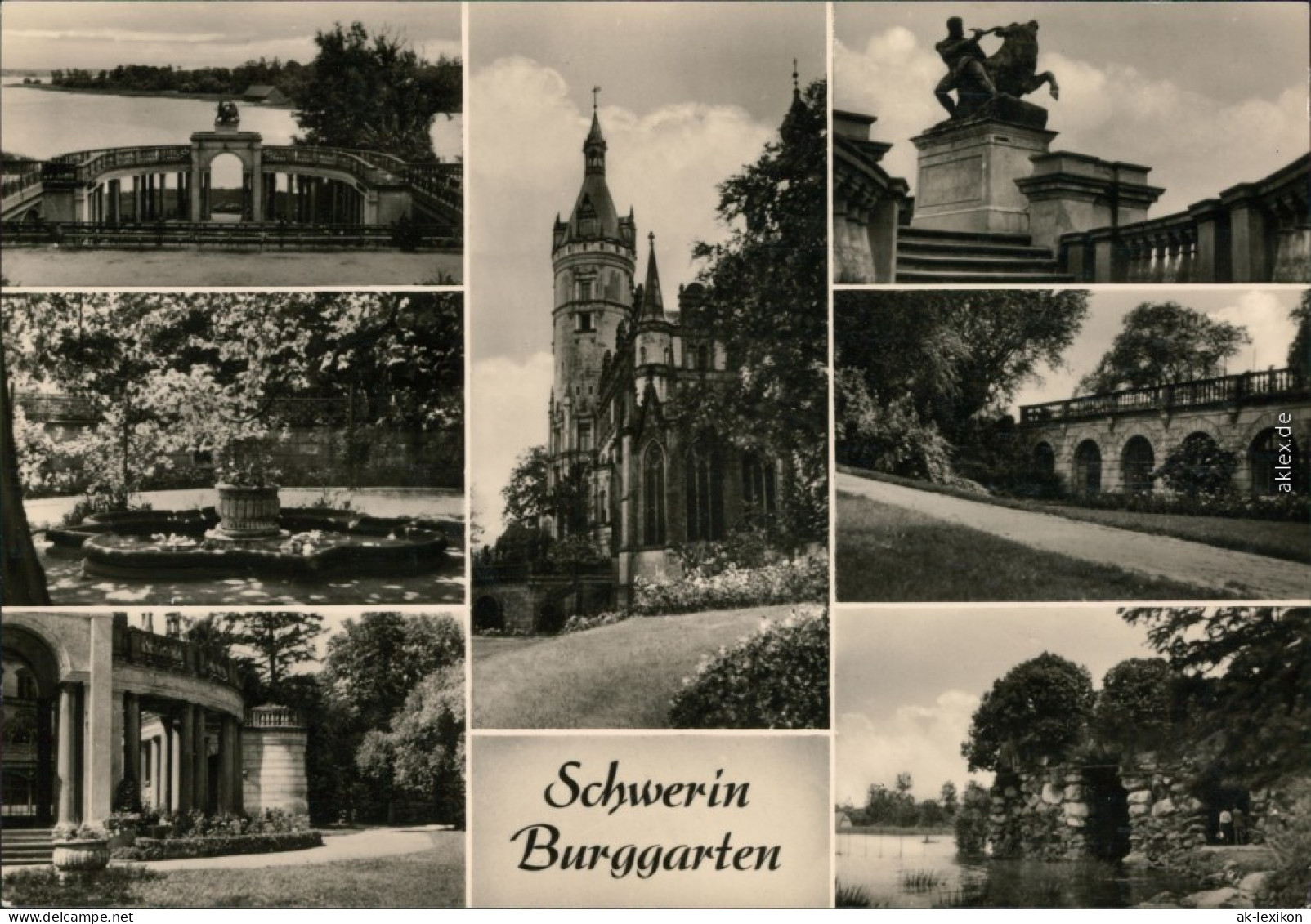 Ansichtskarte Schwerin Burggarten (Schloss) 1970 - Schwerin